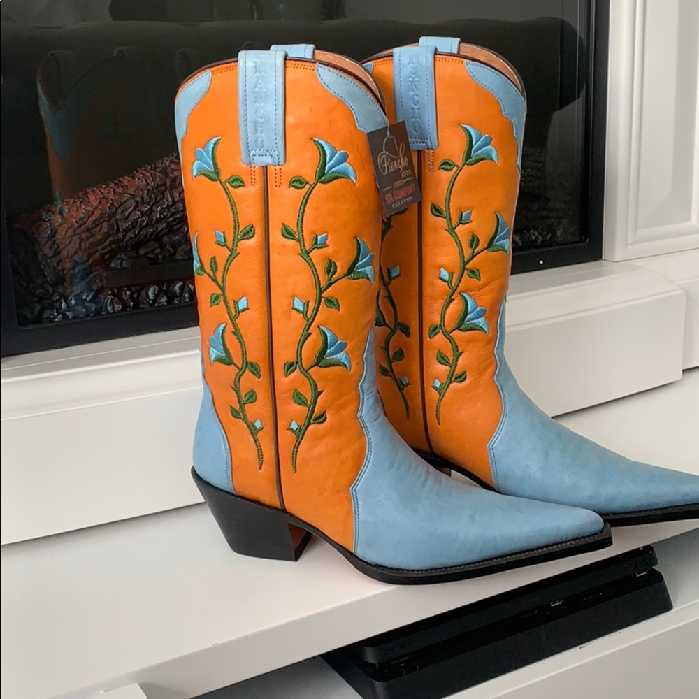 Hand stitched Real Leather Cowboy Boots